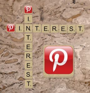 Scrabble letters making up the word pinterest