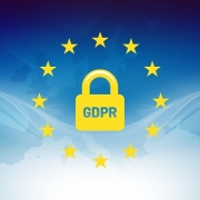 Picture of the GDPR padlock and EU stars
