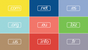 Picture of domain extensions you can choose from for a small business website