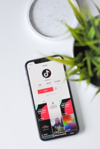 Picture of the Tiktok app open on a mobile phone