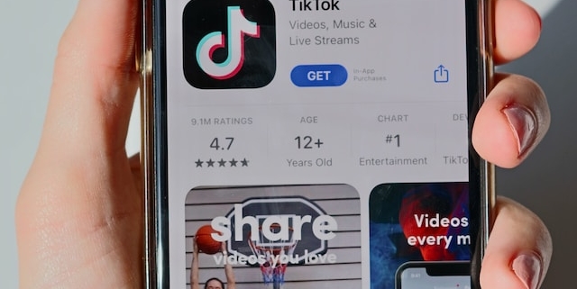 Picture of a Tiktok profile screen on a mobile phone