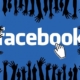 the facebook logo surrounded by shadow people to represent facebook groups